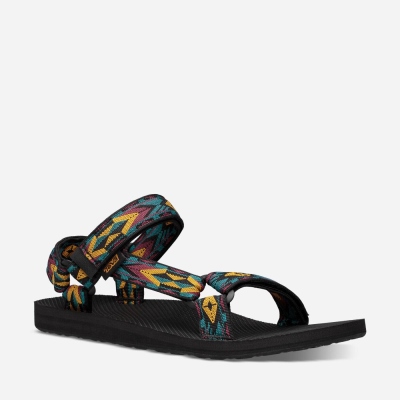 Teva Original Universal - Men's Teva Hiking Sandals - Black / Multicolor | India (FIUY27489)